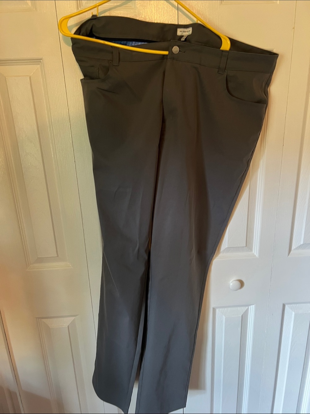 Peter Millar Men's Dark Gray Dress Pants
